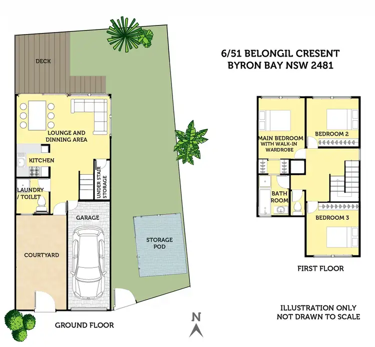 Floorplan of Homely townhouse listing, 6/51 Belongil Crescent, Byron Bay NSW 2481