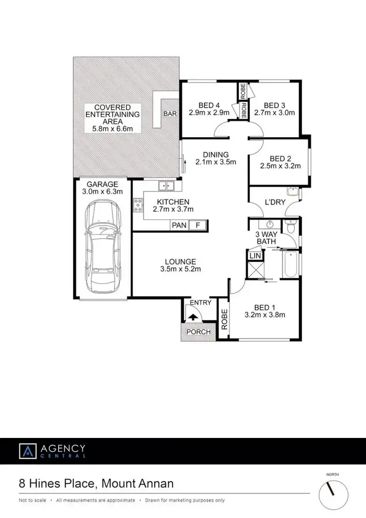 Floorplan of Homely house listing, 8 Hines Place, Mount Annan NSW 2567
