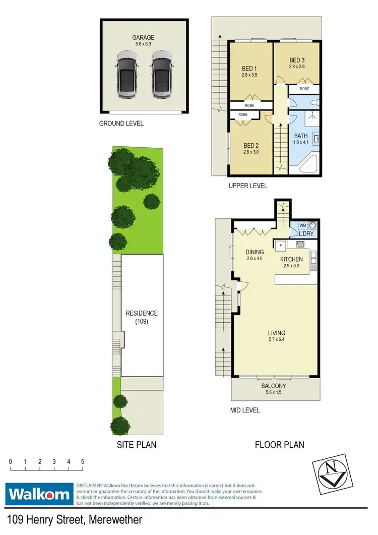 Floorplan of Homely townhouse listing, 109 Henry Street, Merewether NSW 2291