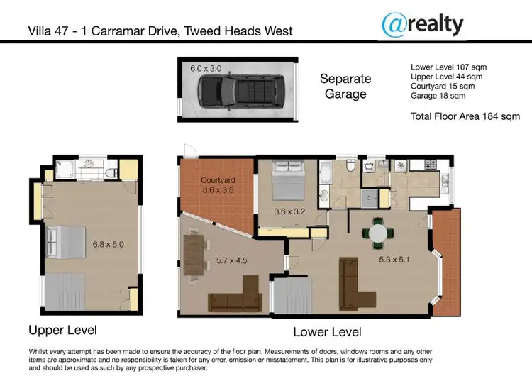 Floorplan of Homely townhouse listing, 47/1 Carramar Dr, Tweed Heads West NSW 2485