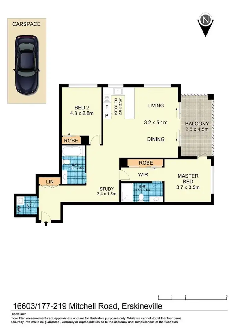 Floorplan of Homely apartment listing, 16603/177-219 Mitchell Road, Erskineville NSW 2043