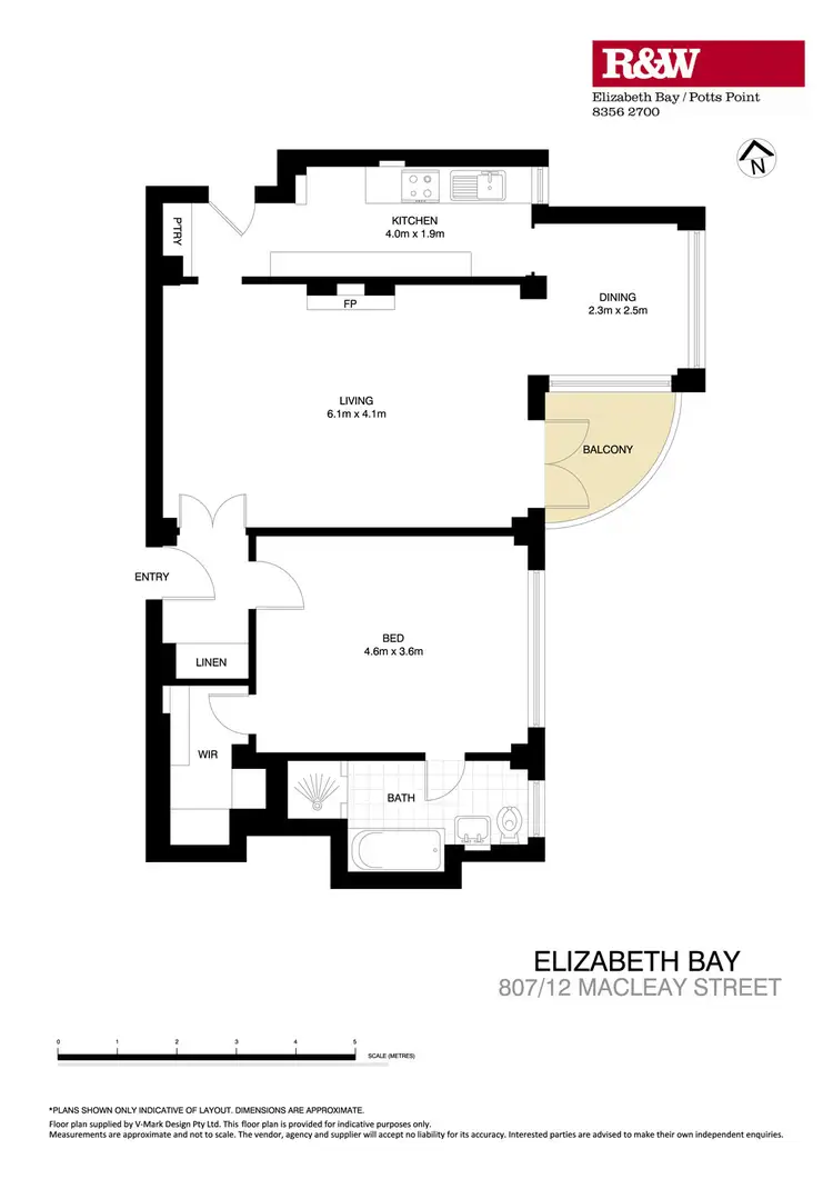 Floorplan of Homely apartment listing, 807/12 Macleay Street, Potts Point NSW 2011
