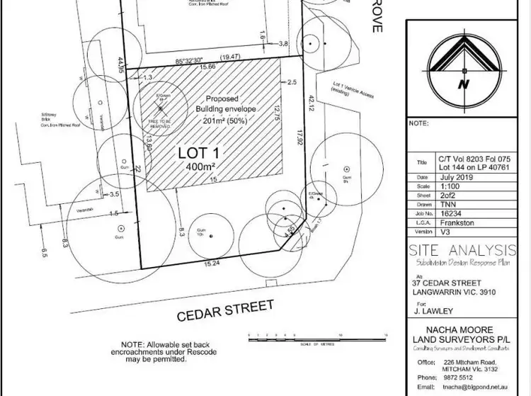 Floorplan of Homely land listing, 37 Cedar Street, Langwarrin VIC 3910