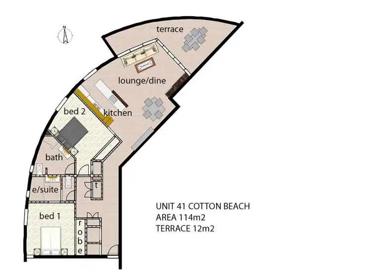 Floorplan of Homely apartment listing, 41/685 Casuarina Way, Casuarina NSW 2487