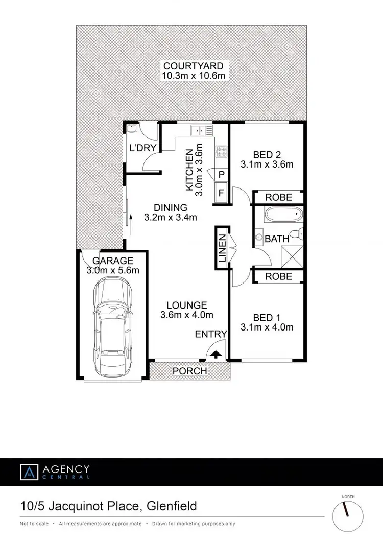Floorplan of Homely townhouse listing, 10/5 Jacquinot Place, Glenfield NSW 2167