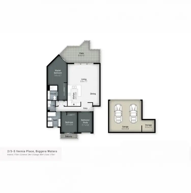 Floorplan of Homely apartment listing, 2/3-5 Vernia Place, Biggera Waters QLD 4216