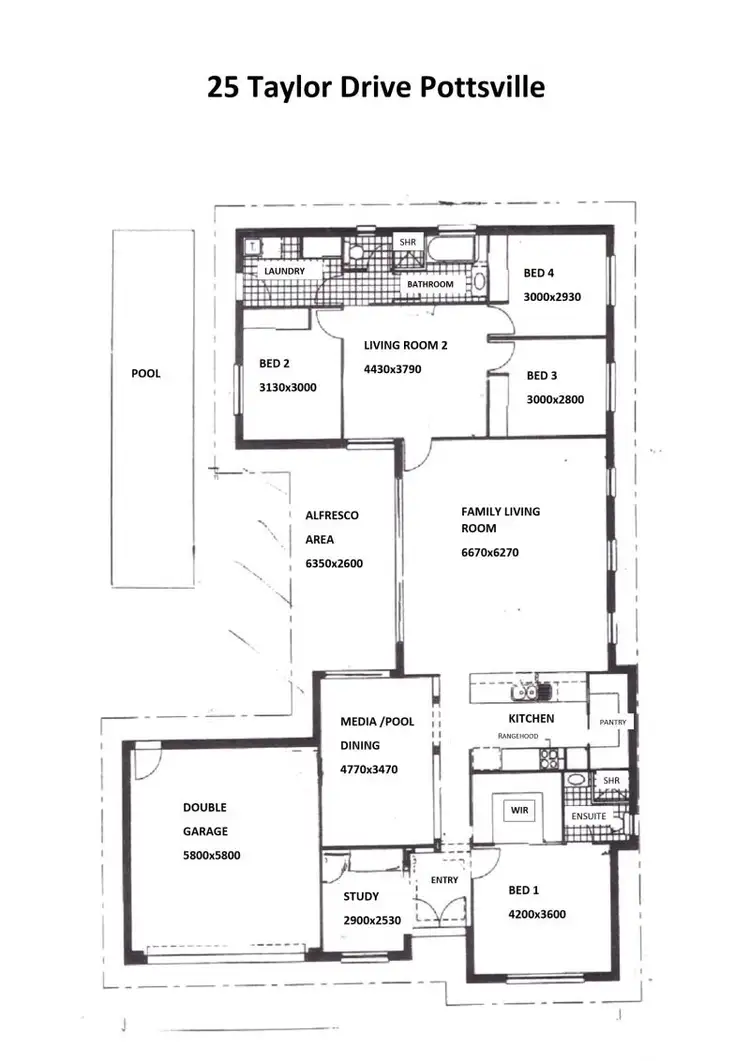 Floorplan of Homely house listing, 25 Taylor Drive, Pottsville NSW 2489