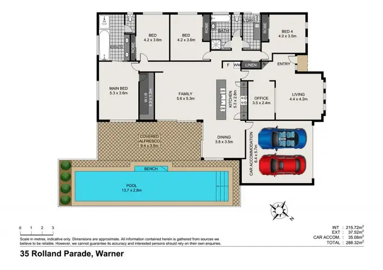 Floorplan of Homely house listing, 35 Rolland Parade, Warner QLD 4500