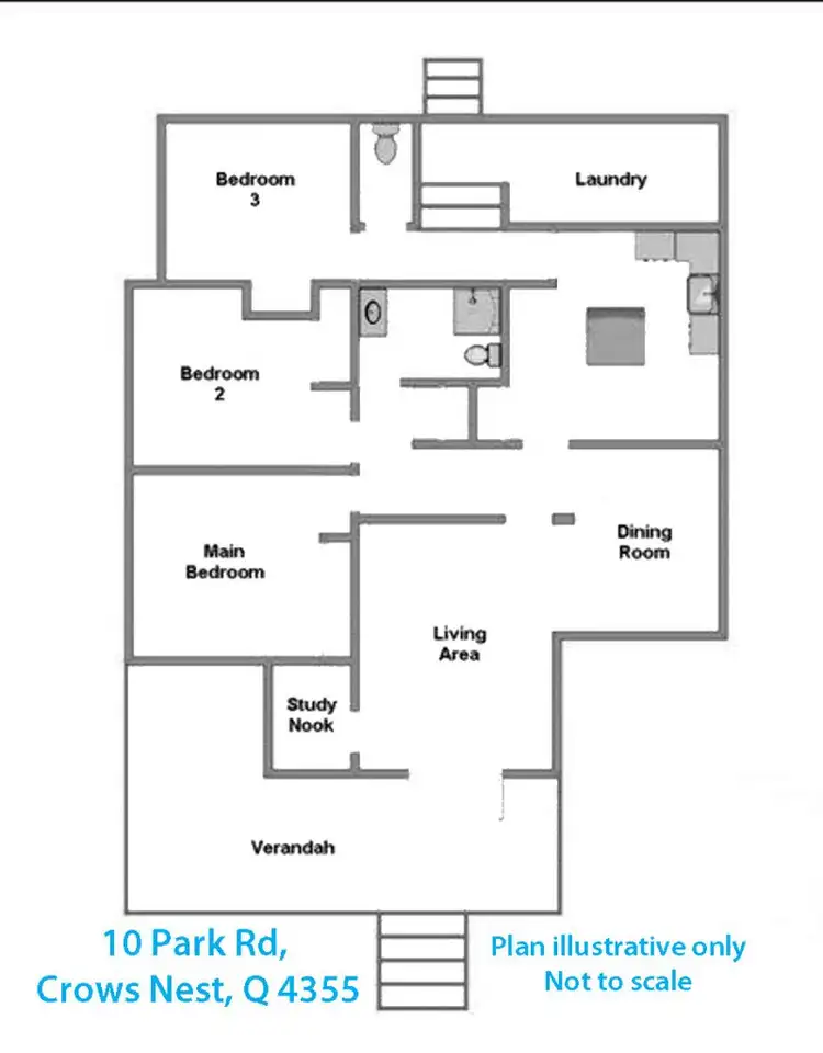 Floorplan of Homely house listing, 10 Park Road, Crows Nest QLD 4355