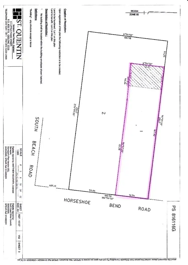 Floorplan of Homely land listing, 1034 Horse Shoe Bend Road, Torquay VIC 3228