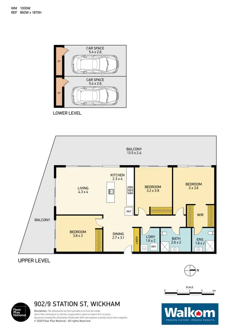 Floorplan of Homely apartment listing, 902/9 Station Street, Wickham NSW 2293
