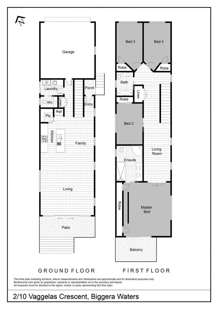 Floorplan of Homely house listing, 2/10 Vaggelas Crescent, Biggera Waters QLD 4216