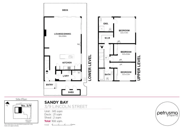 Floorplan of Homely unit listing, 3/9 Lincoln Street, Sandy Bay TAS 7005