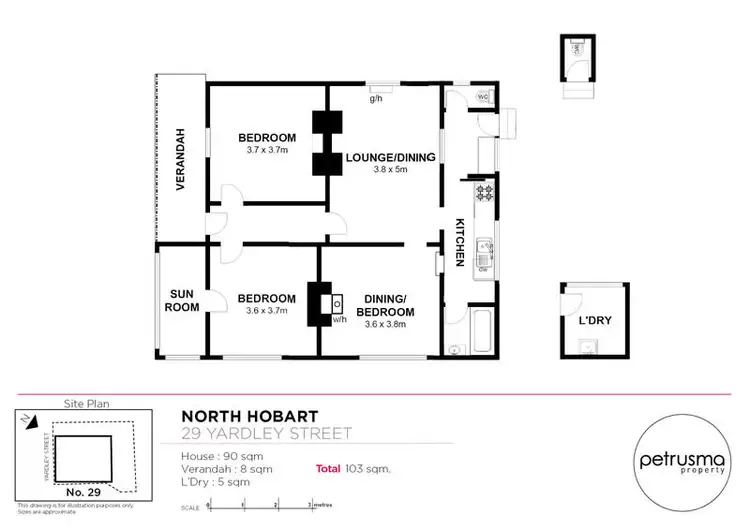 Floorplan of Homely house listing, 29 Yardley Street, North Hobart TAS 7000