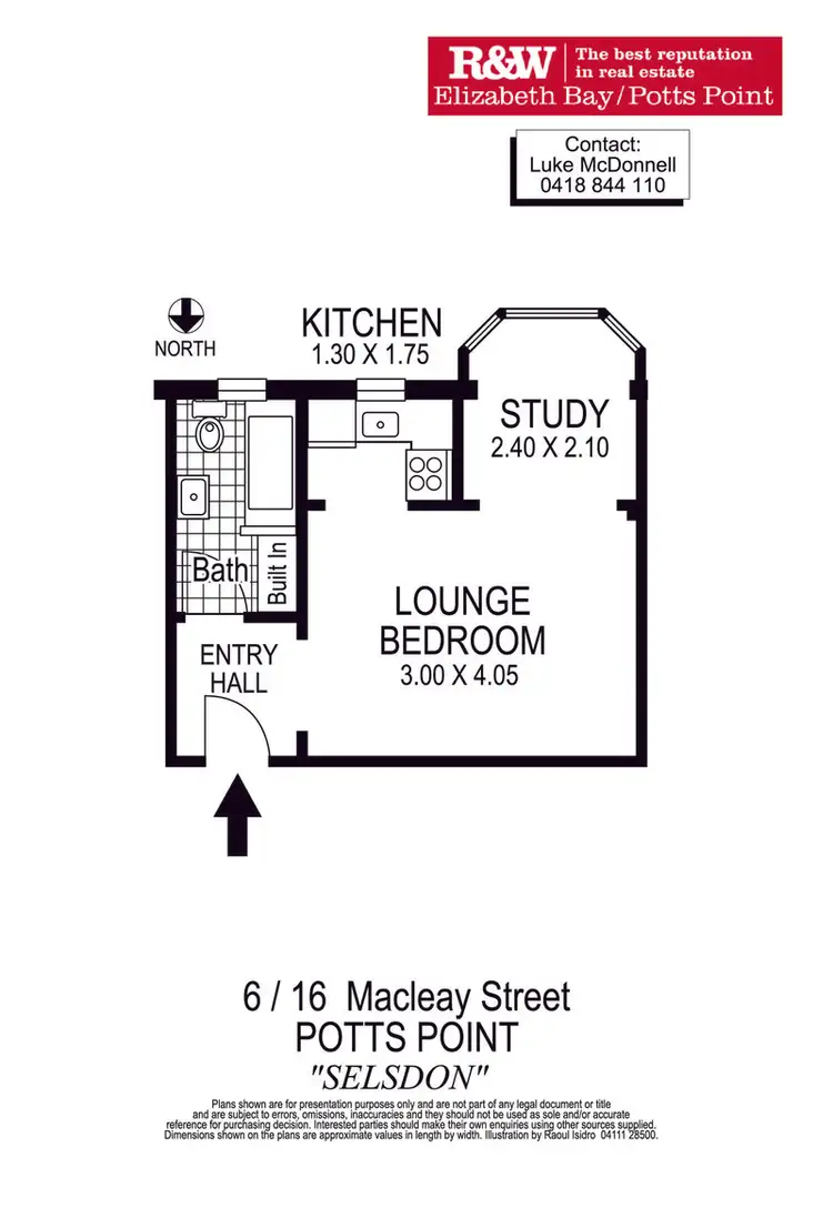 Floorplan of Homely studio listing, 6/16 Macleay Street, Potts Point NSW 2011