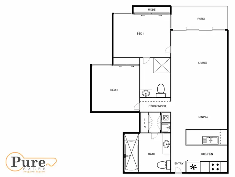 Floorplan of Homely apartment listing, 83/20 Donkin Street, West End QLD 4101