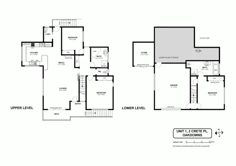 Floorplan of Homely unit listing, 1/2 Crete Place, Oakdowns TAS 7019