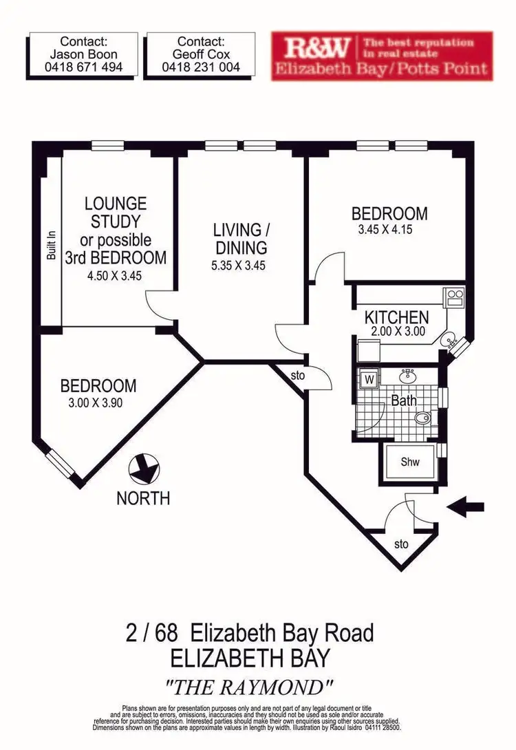 Floorplan of Homely apartment listing, 2/68 Elizabeth Bay Road, Elizabeth Bay NSW 2011