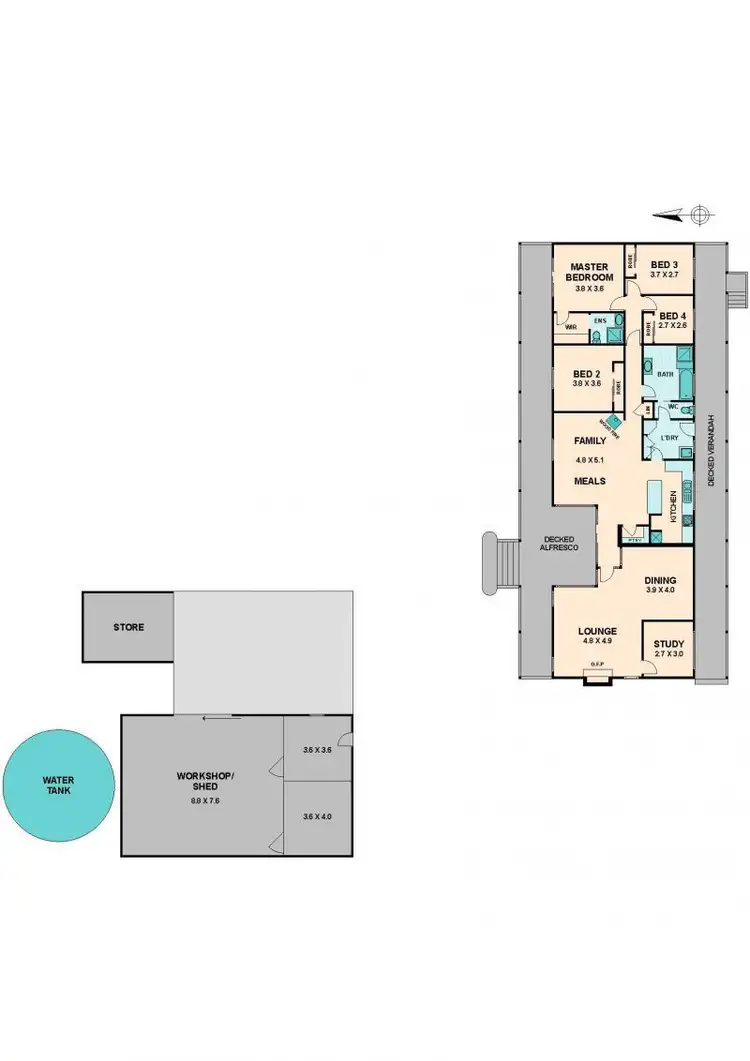 Floorplan of Homely house listing, 370 UNION LANE, Bylands VIC 3762