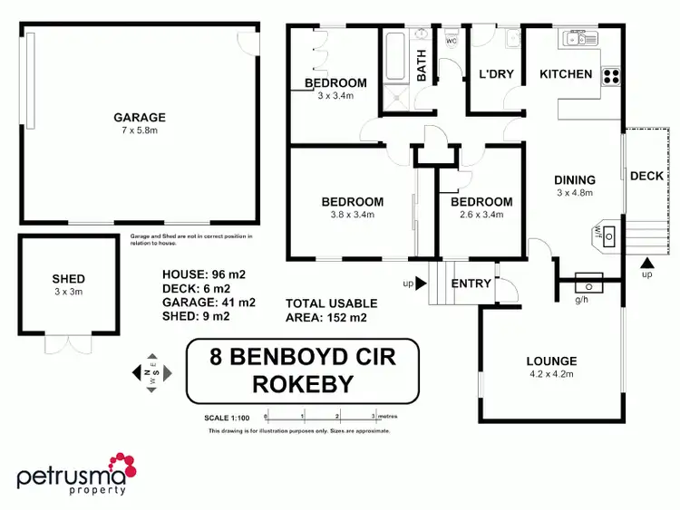 Floorplan of Homely house listing, 8 Benboyd Circle, Rokeby TAS 7019
