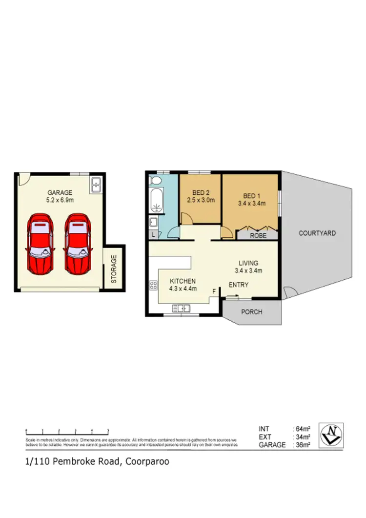 Floorplan of Homely unit listing, 1/110 Pembroke Road, Coorparoo QLD 4151