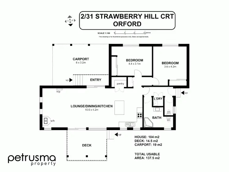 Floorplan of Homely villa listing, 2/31 Strawberry Hill Court, Orford TAS 7190
