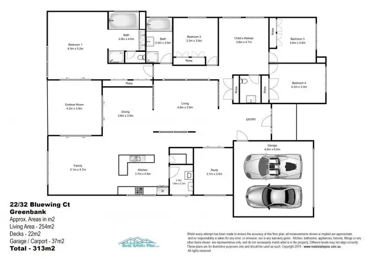 Floorplan of Homely house listing, 22-32 Bluewing Crt, Greenbank QLD 4124