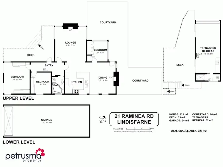 Floorplan of Homely house listing, 21 Raminea Road, Lindisfarne TAS 7015