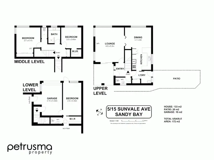 Floorplan of Homely townhouse listing, 5/15 Sunvale Avenue, Sandy Bay TAS 7005