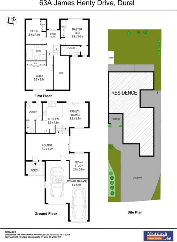 Floorplan of Homely semi-detached listing, 63a James Henty Drive, Dural NSW 2158