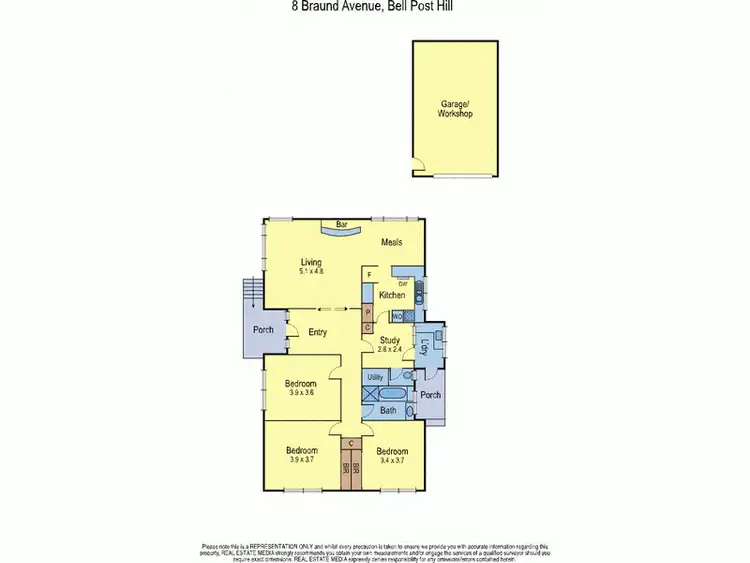 Floorplan of Homely house listing, 8 Braund Ave, Bell Post Hill VIC 3215