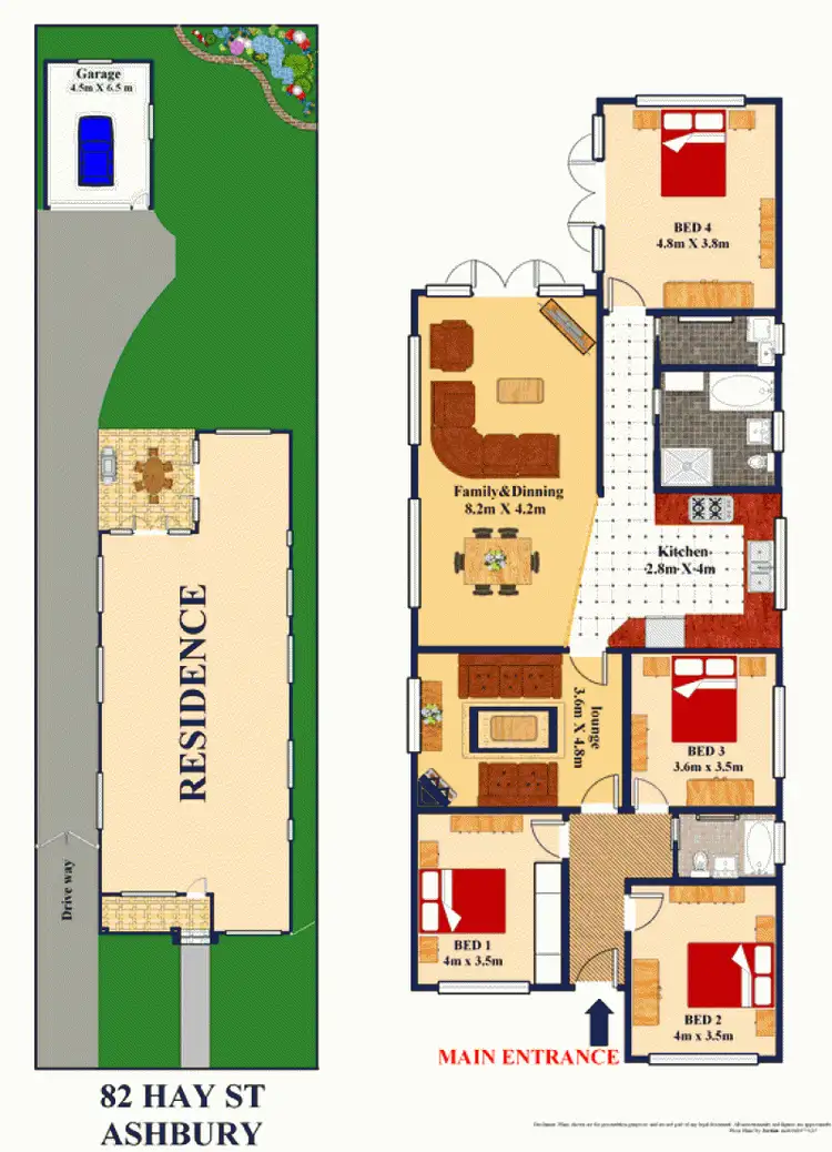 Floorplan of Homely house listing, 82 Hay Steet, Ashbury NSW 2133