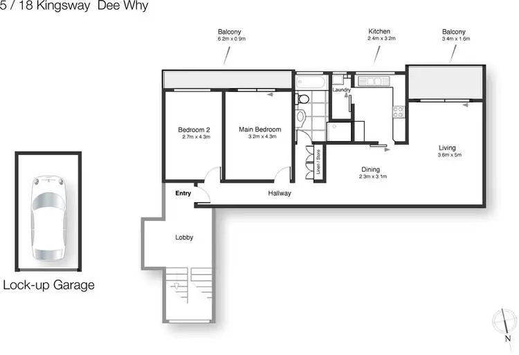Floorplan of Homely apartment listing, 5/18 Kingsway, Dee Why NSW 2099
