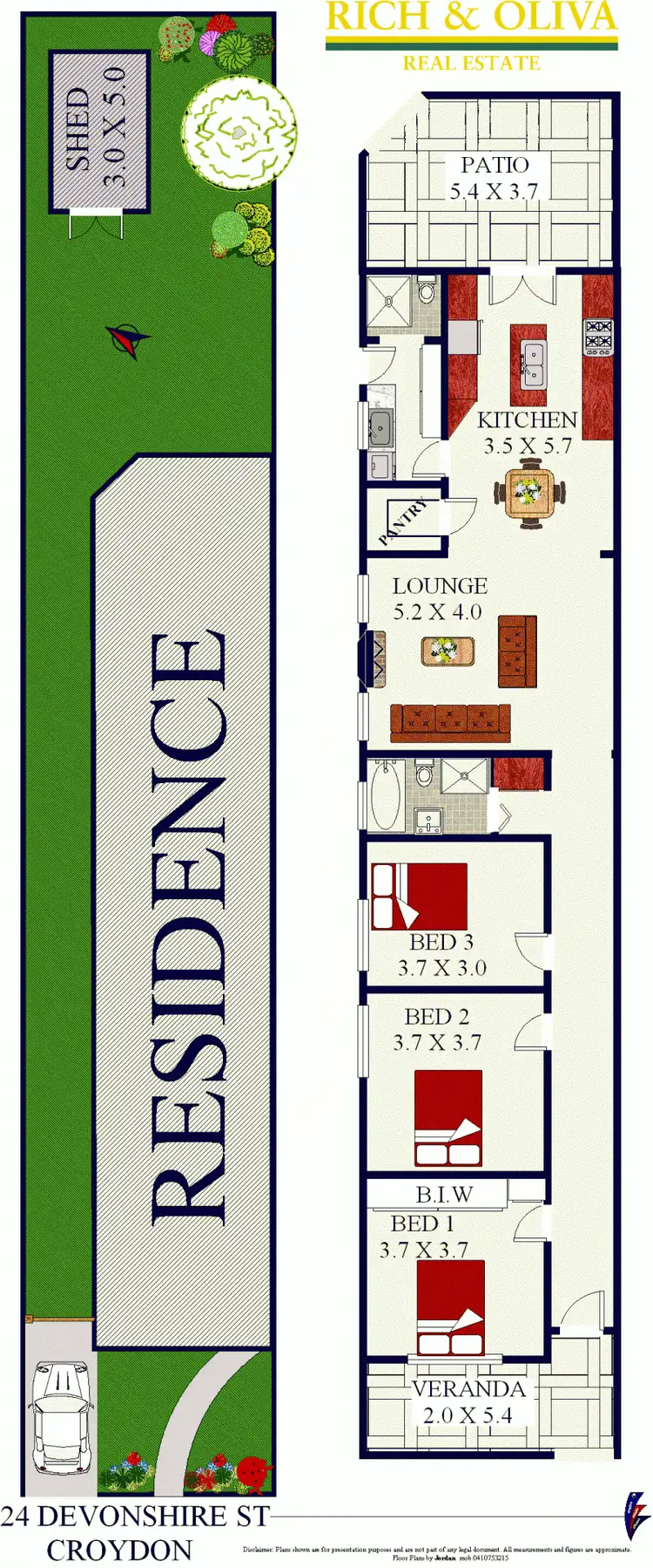 Floorplan of Homely semi-detached listing, 24 Devonshire Street, Croydon NSW 2132