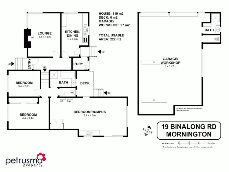 Floorplan of Homely house listing, 19 Binalong Road, Mornington TAS 7018