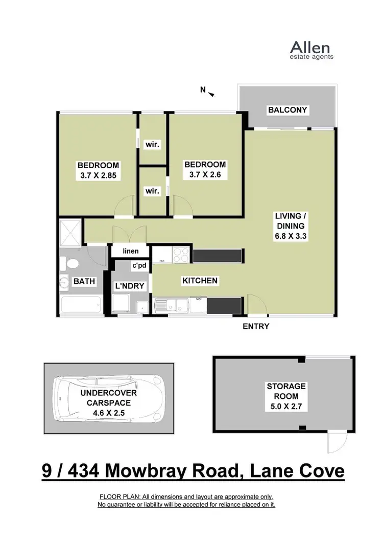 Floorplan of Homely apartment listing, 9/434-436 Mowbray Road, Lane Cove NSW 2066