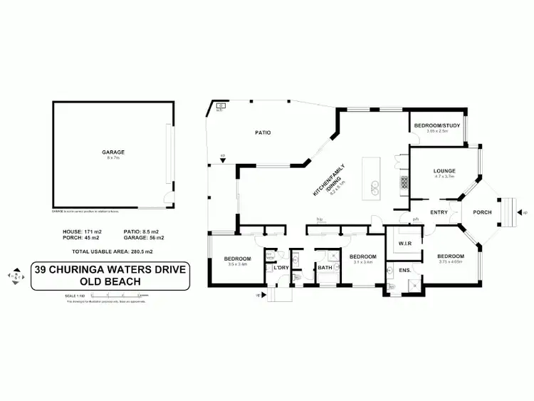 Floorplan of Homely house listing, 39 Churinga Waters Drive, Old Beach TAS 7017