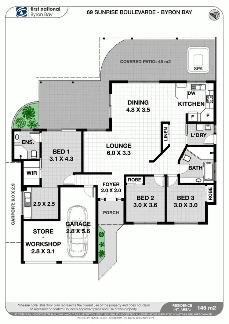 Floorplan of Homely house listing, 69 Sunrise Boulevarde, Byron Bay NSW 2481