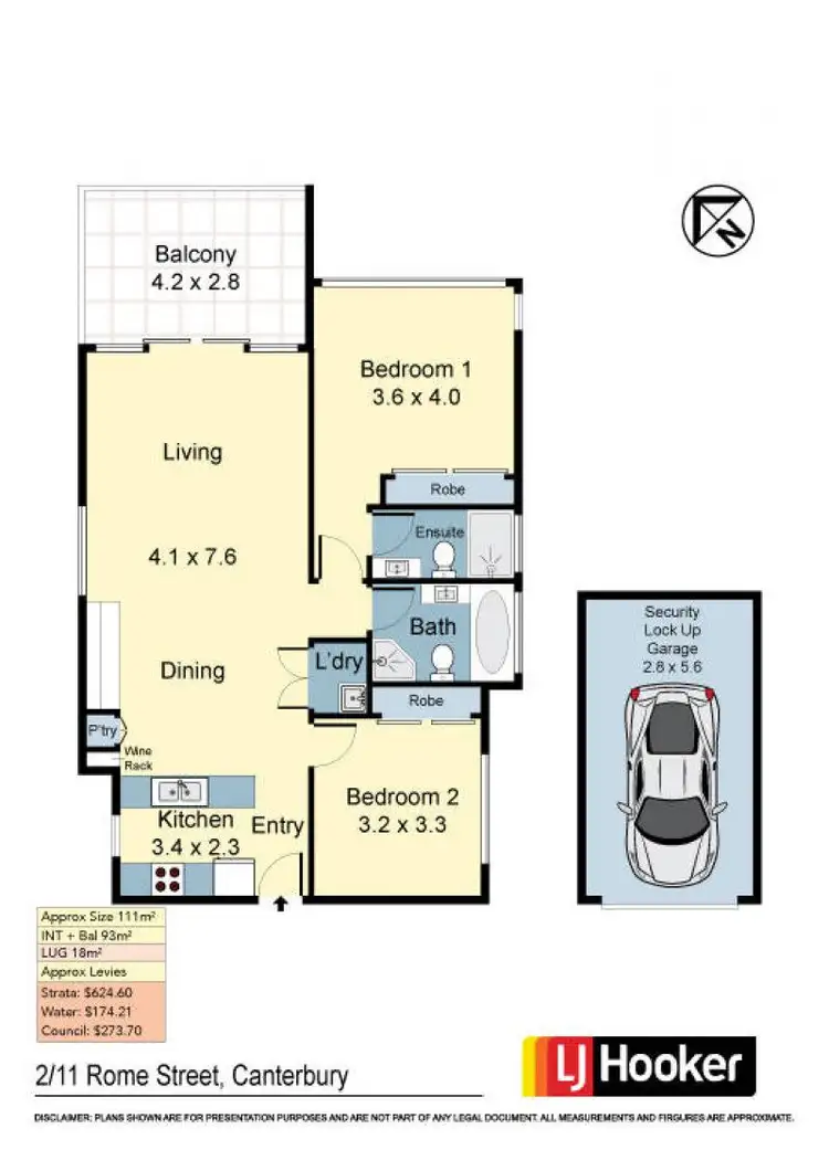 Floorplan of Homely apartment listing, 2/11 Rome Street, Canterbury NSW 2193