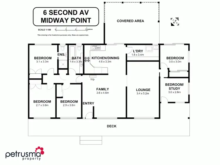 Floorplan of Homely house listing, 6 Second Avenue, Midway Point TAS 7171