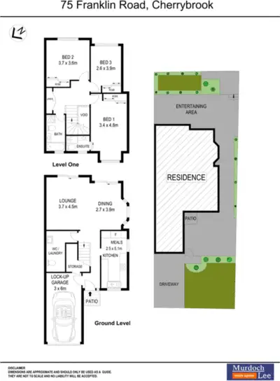 Floorplan of Homely semi-detached listing, 75 Franklin Road, Cherrybrook NSW 2126