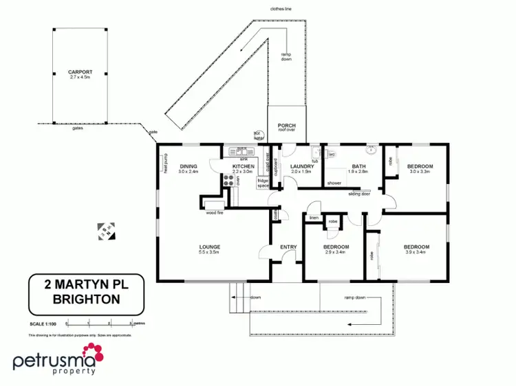 Floorplan of Homely house listing, 2 Martyn Place, Brighton TAS 7030