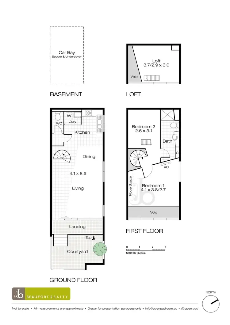 Floorplan of Homely townhouse listing, 1/3 Greenway Street, Perth WA 6000