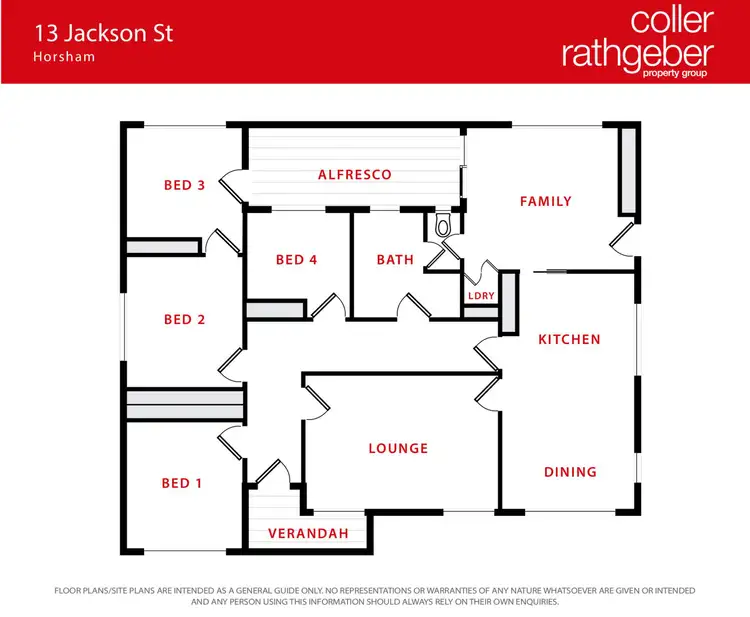 Floorplan of Homely house listing, 13 Jackson Street, Horsham VIC 3400