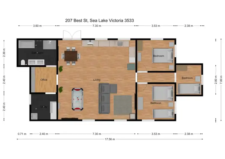 Floorplan of Homely house listing, 207 Best Street, Sea Lake VIC 3533
