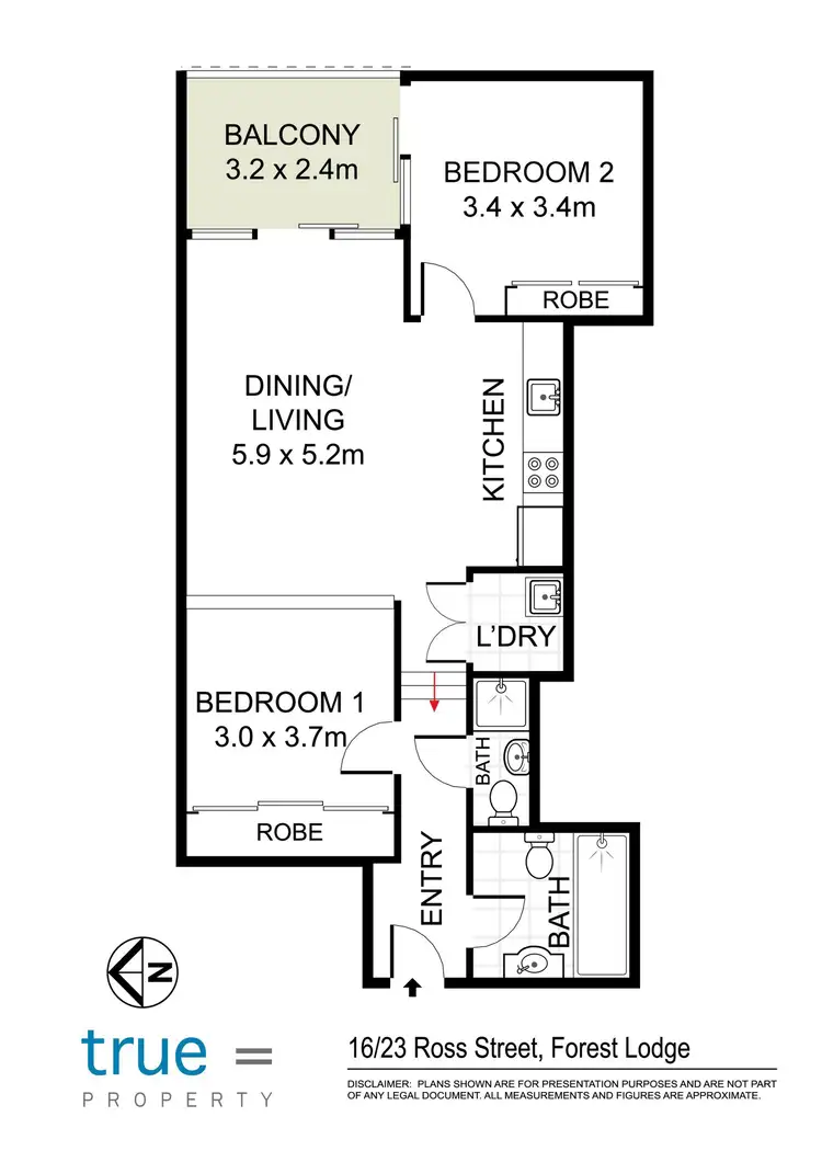 Floorplan of Homely apartment listing, 16/23-25 Ross Street, Forest Lodge NSW 2037