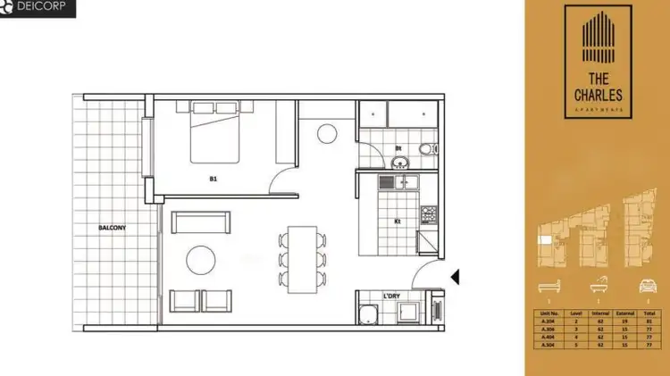 Floorplan of Homely apartment listing, 404/2A Charles St, Canterbury NSW 2193