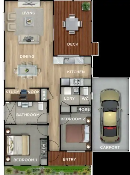 Floorplan of Homely retirement listing, 228/140 Hollinsworth Road, Marsden Park NSW 2765