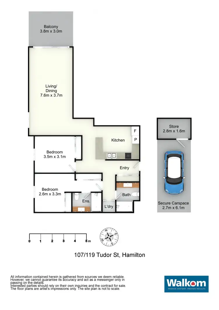 Floorplan of Homely apartment listing, 107/119 Tudor Street, Hamilton NSW 2303