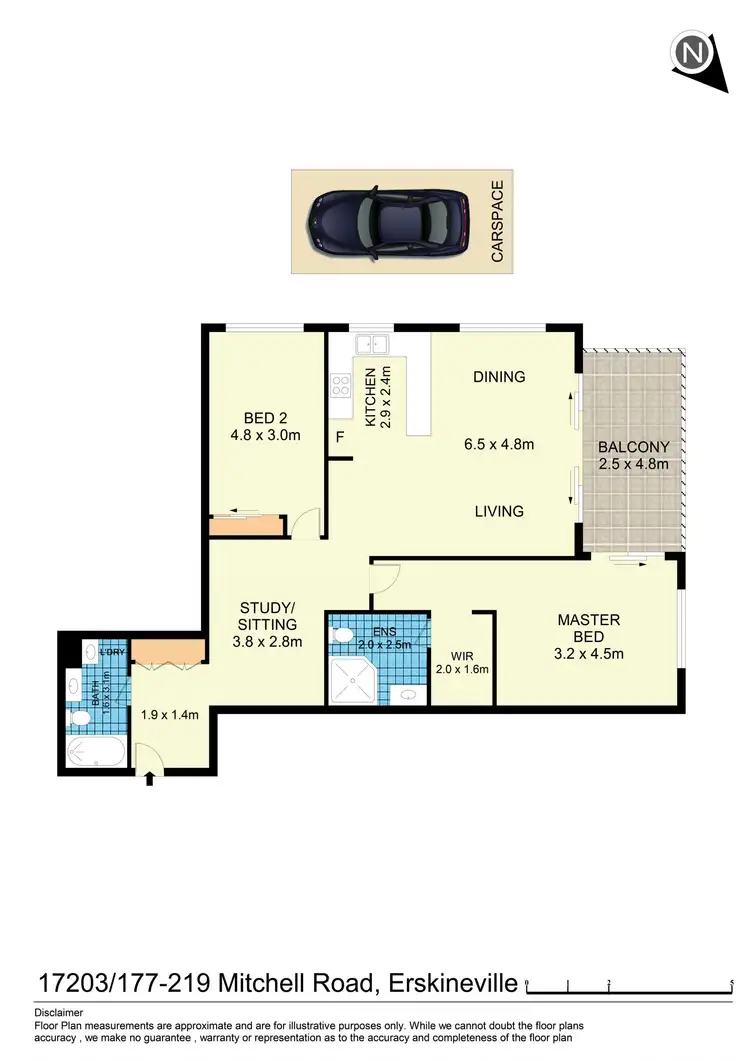 Floorplan of Homely apartment listing, 17203/177-219 Mitchell Road, Erskineville NSW 2043